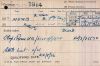 MEWIS, Arthur H: World War 1 Medal Index Card