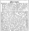 BLOMELEY-KETTLE: Marriage notice in newspaper